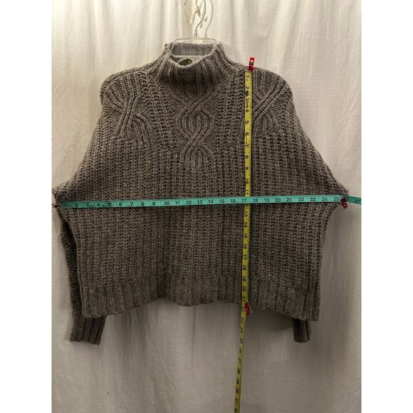 Aerie Womens Gray Knit Mock Turtleneck Sweater Medium Nylon Acrylic Wool blend - Picture 9 of 9